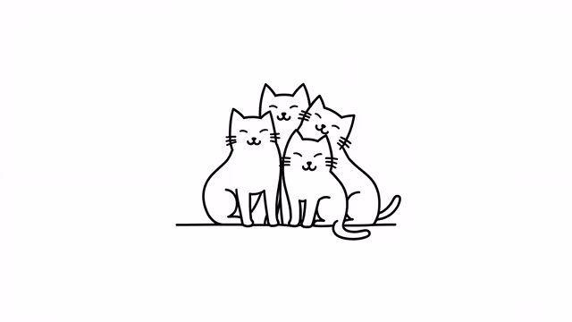 Cats Hugging