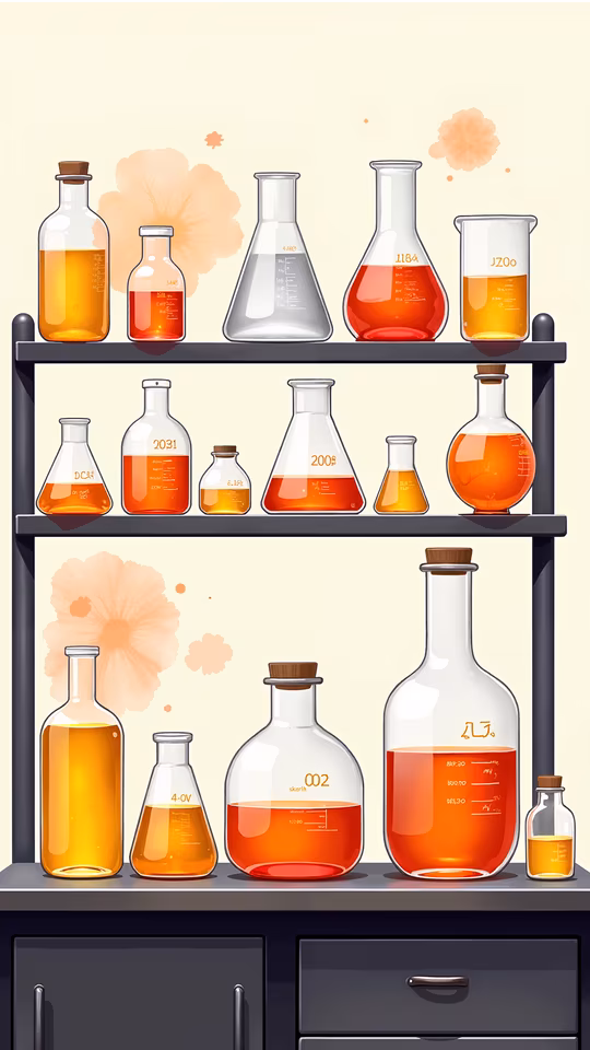 Chemical Bottles Illustration