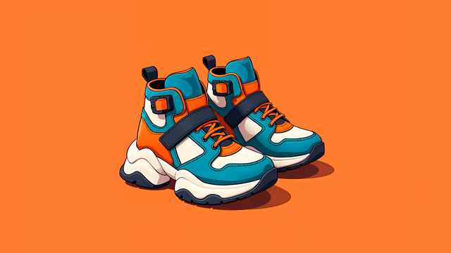 Colorful Sneakers Illustration
