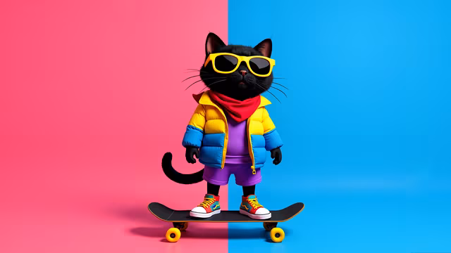 Cool Cat Skateboarding