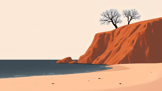 Desert Cliff Illustration