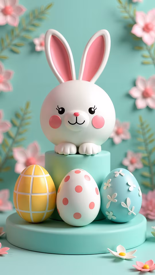 Easter Bunny and Eggs
