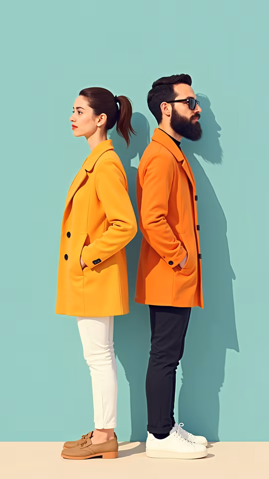 Fashion Duo in Orange