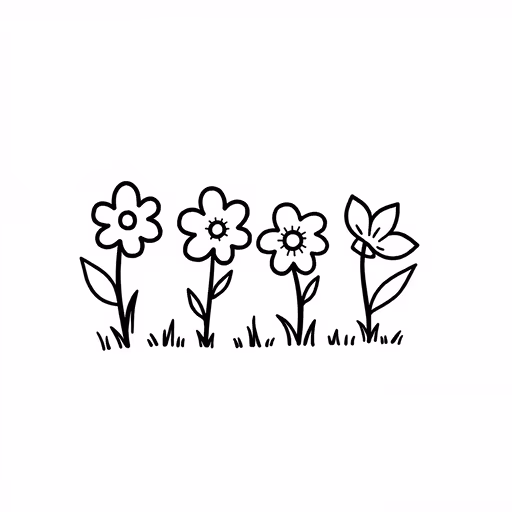 Flowers in Black and White