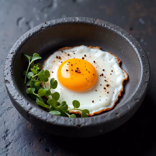 Fried Egg with Microgreens
