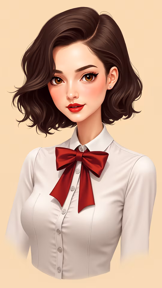 Illustrative Schoolgirl Portrait