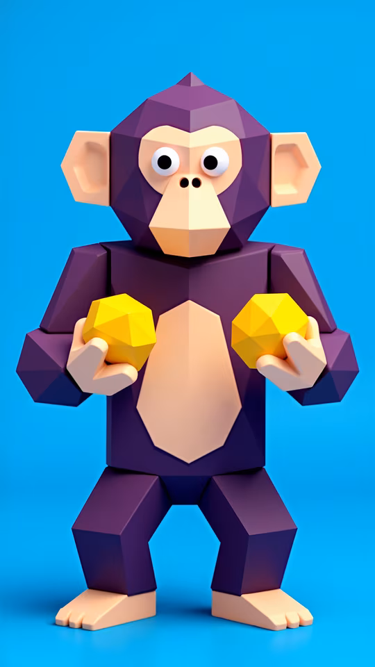 Low Poly Monkey