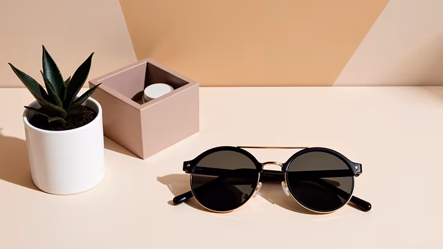 Minimalist Sunglasses Composition