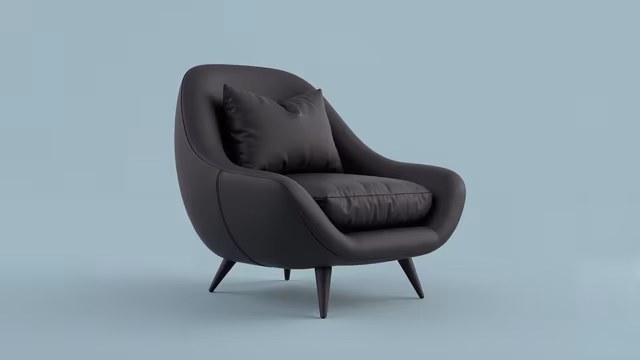 Modern Black Armchair