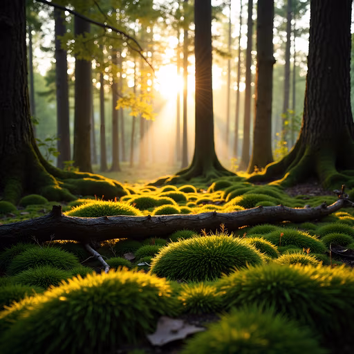 Mossy Forest Sunset