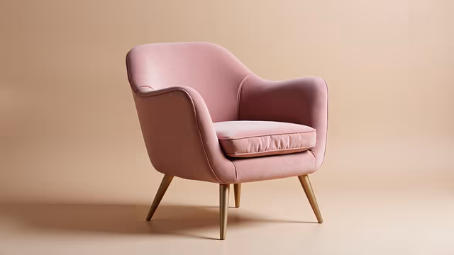Pink Velvet Armchair