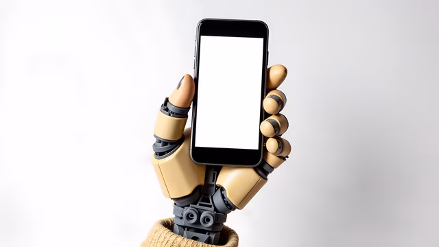 Robot Hand Holding Smartphone
