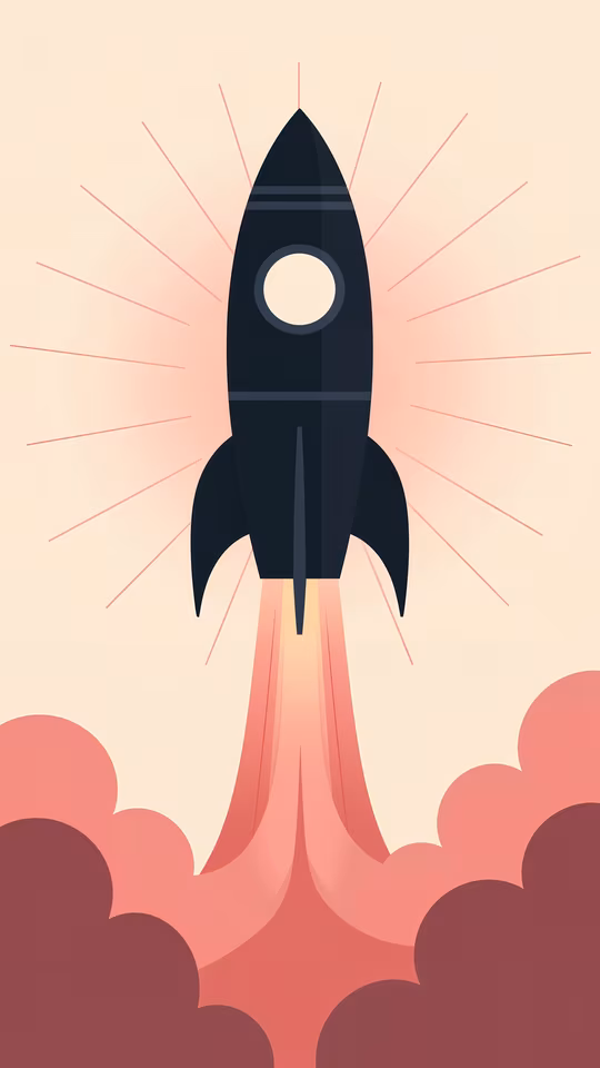 Rocket Launch Illustration