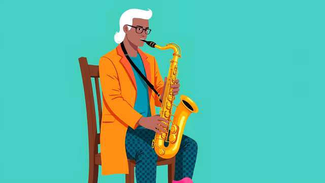 Saxophone Player Illustration