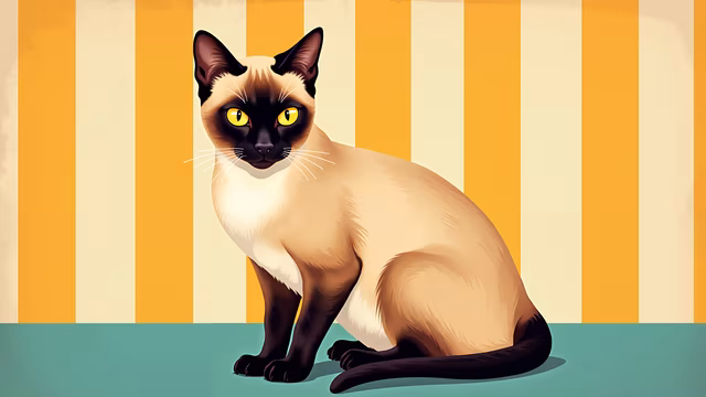 Siamese Cat Illustration