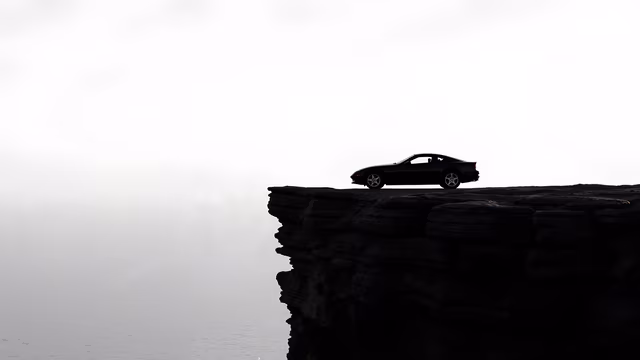 Silhouette Car Cliffside