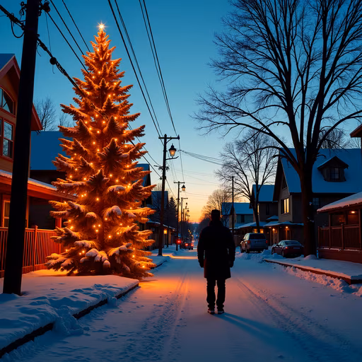 Snowy Evening Street