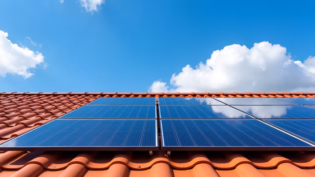 Solar Panels on a Roof