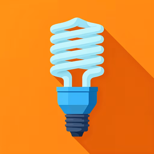 Spiral Light Bulb Illustration