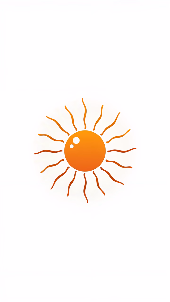 Sunny and vibrant sunburst illustration