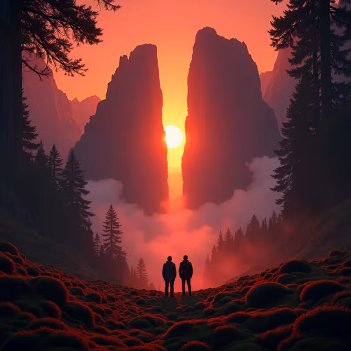 Sunset Between Peaks