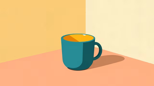 Teal Mug Illustration