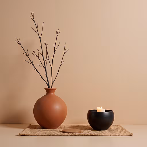 Terracotta Vase with Branches