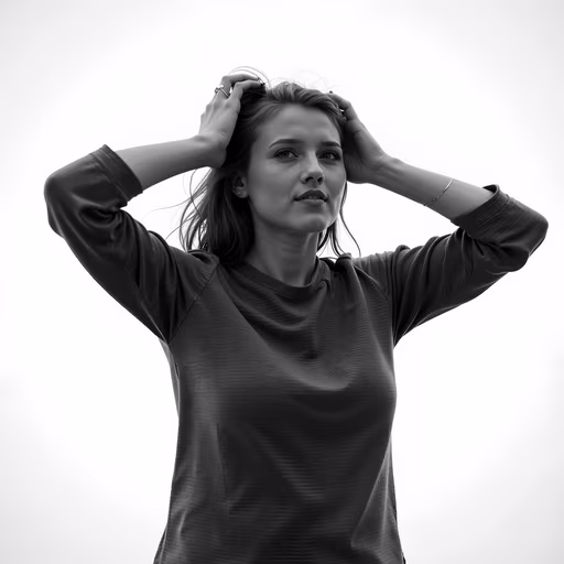 Woman Adjusting Hair