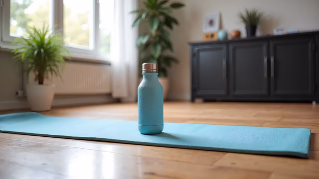 Yoga Mat and Water Bottle