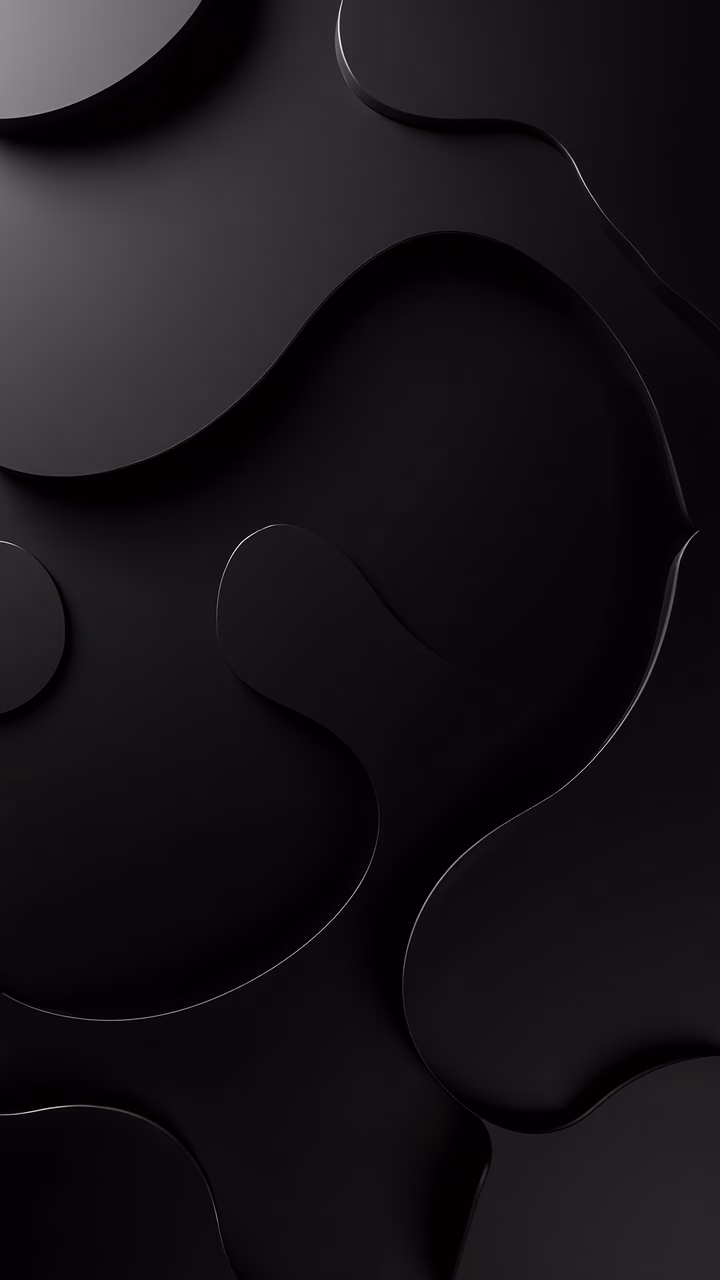 Minimalist abstract waves in black and shades of gray, evoking tranquility.