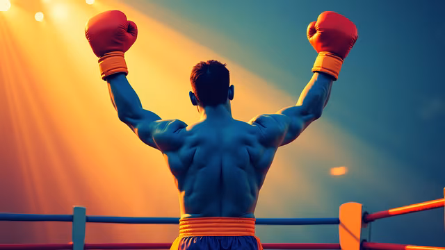 Boxing Champion Illustration