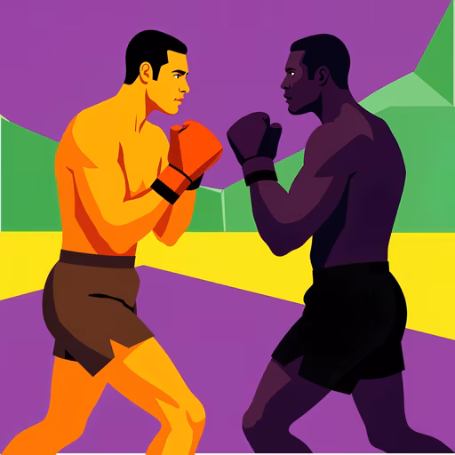 Boxing Match Illustration