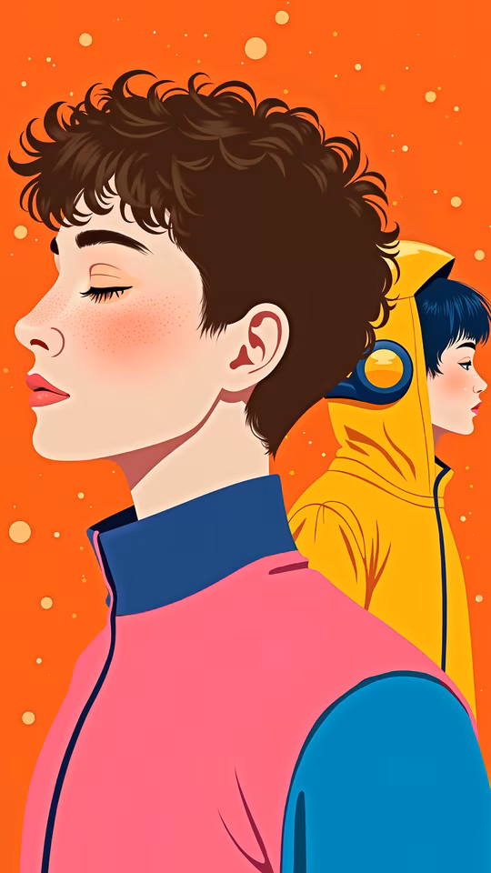 Cartoon Profile Duo
