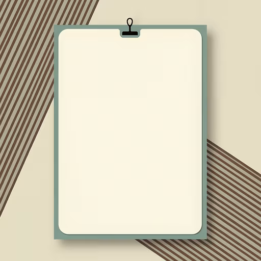 Clipboard with Blank Sheet