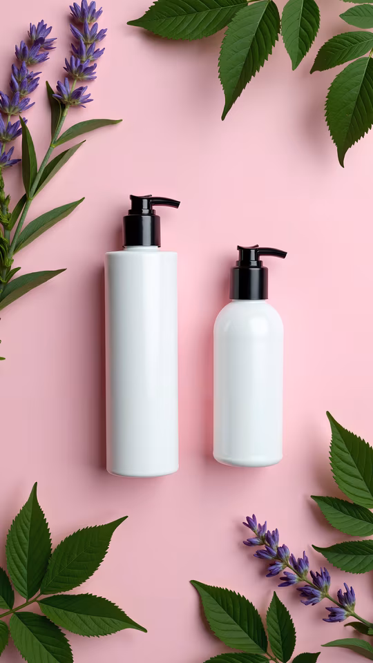 Cosmetic Bottles with Nature Elements
