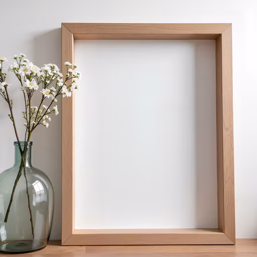 Empty Frame with Flowers
