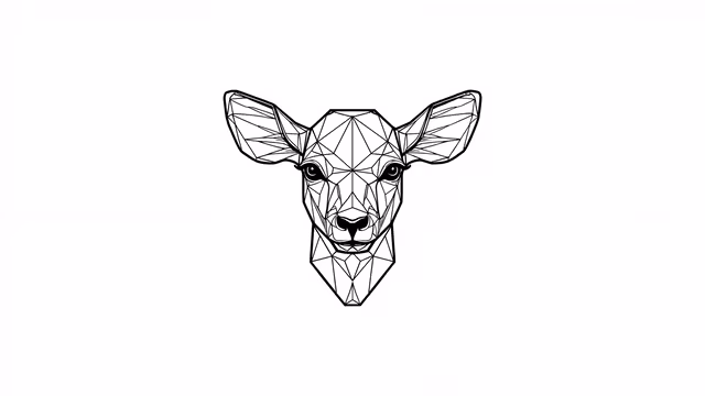 Geometric Deer Head