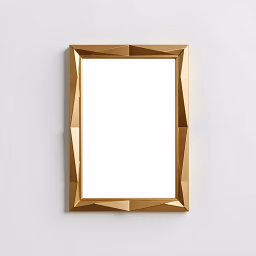 Geometric Gold Frame