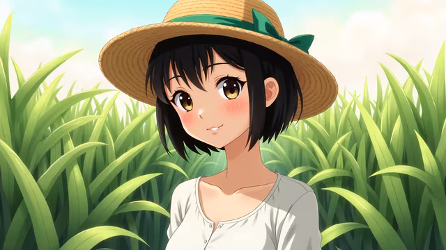 Girl in Straw Hat