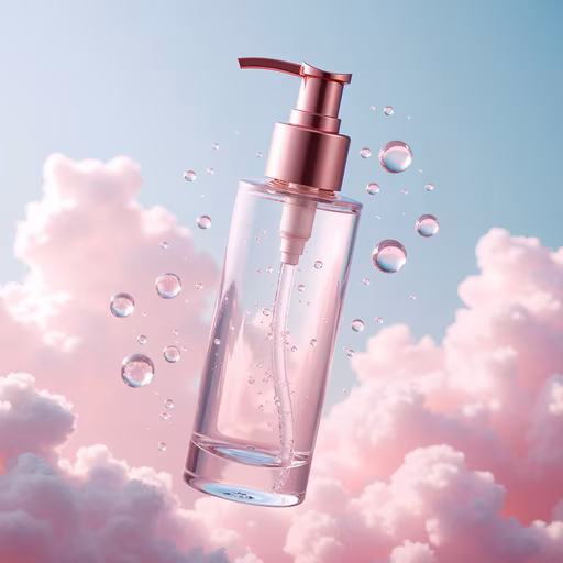Glass Bottle Dispenser in Dreamy Sky