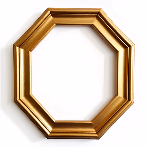 Gold Octagonal Frame
