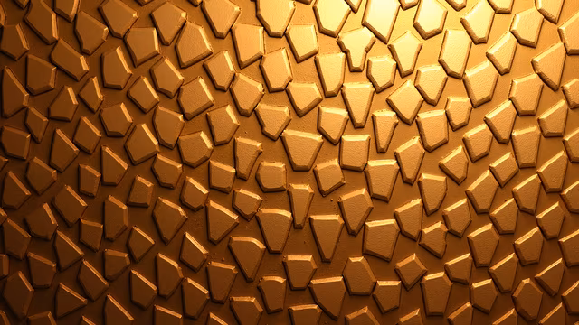 Golden Mosaic Illustration