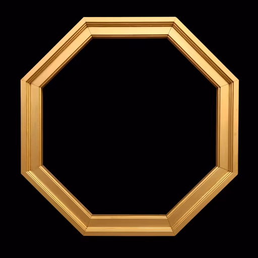 Golden Octagonal Frame
