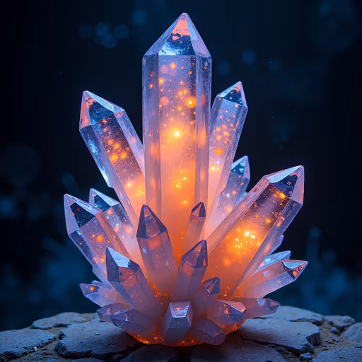 Illuminated Crystal Cluster