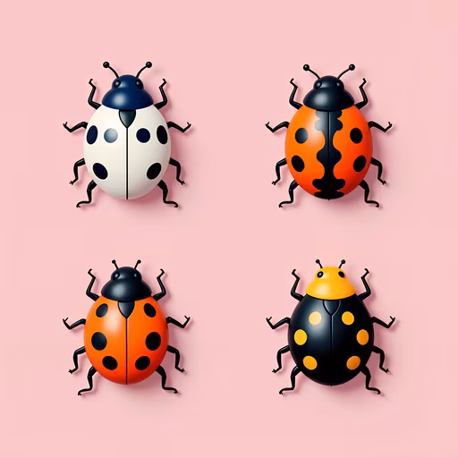 Ladybugs in Vibrant Colors