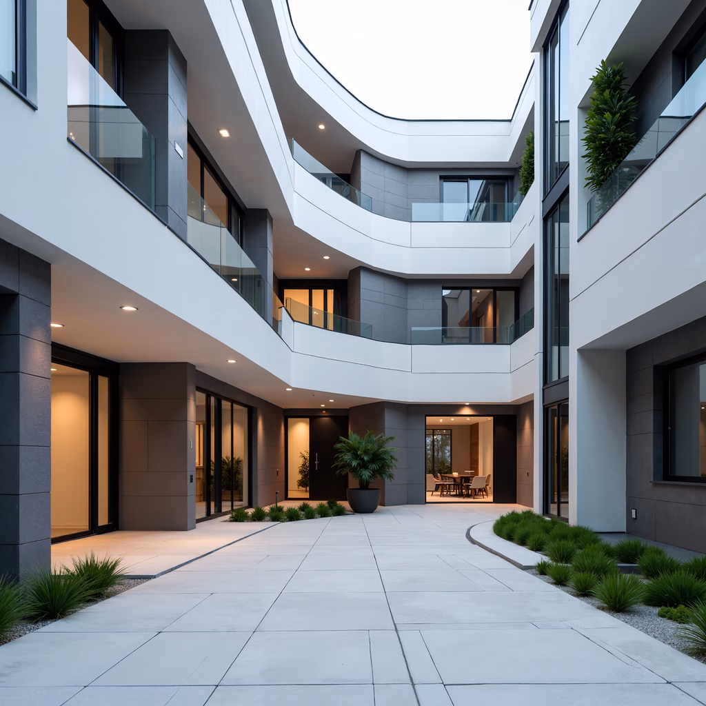 Modern minimalist architecture with clean lines and natural light.