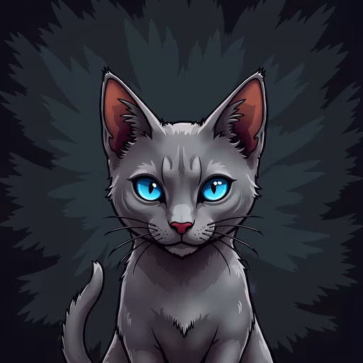 Mysterious Cat Illustration