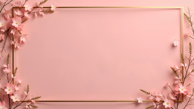 Pastel Pink Floral Frame