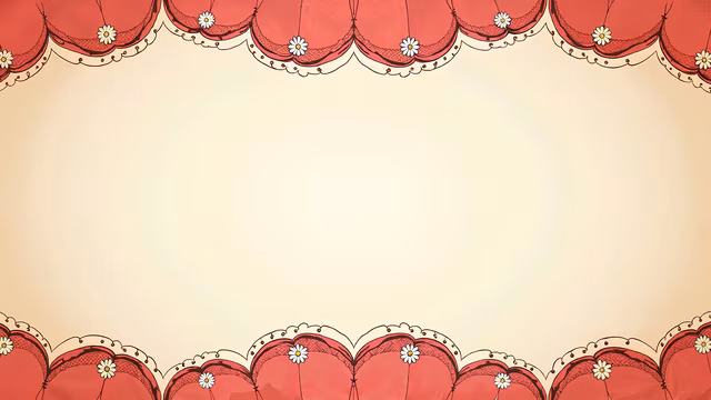 Red Lace Border Illustration