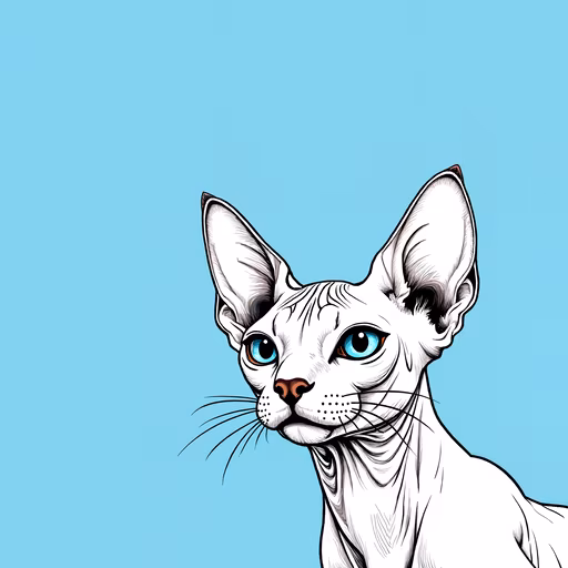 Sphynx Cat Illustration